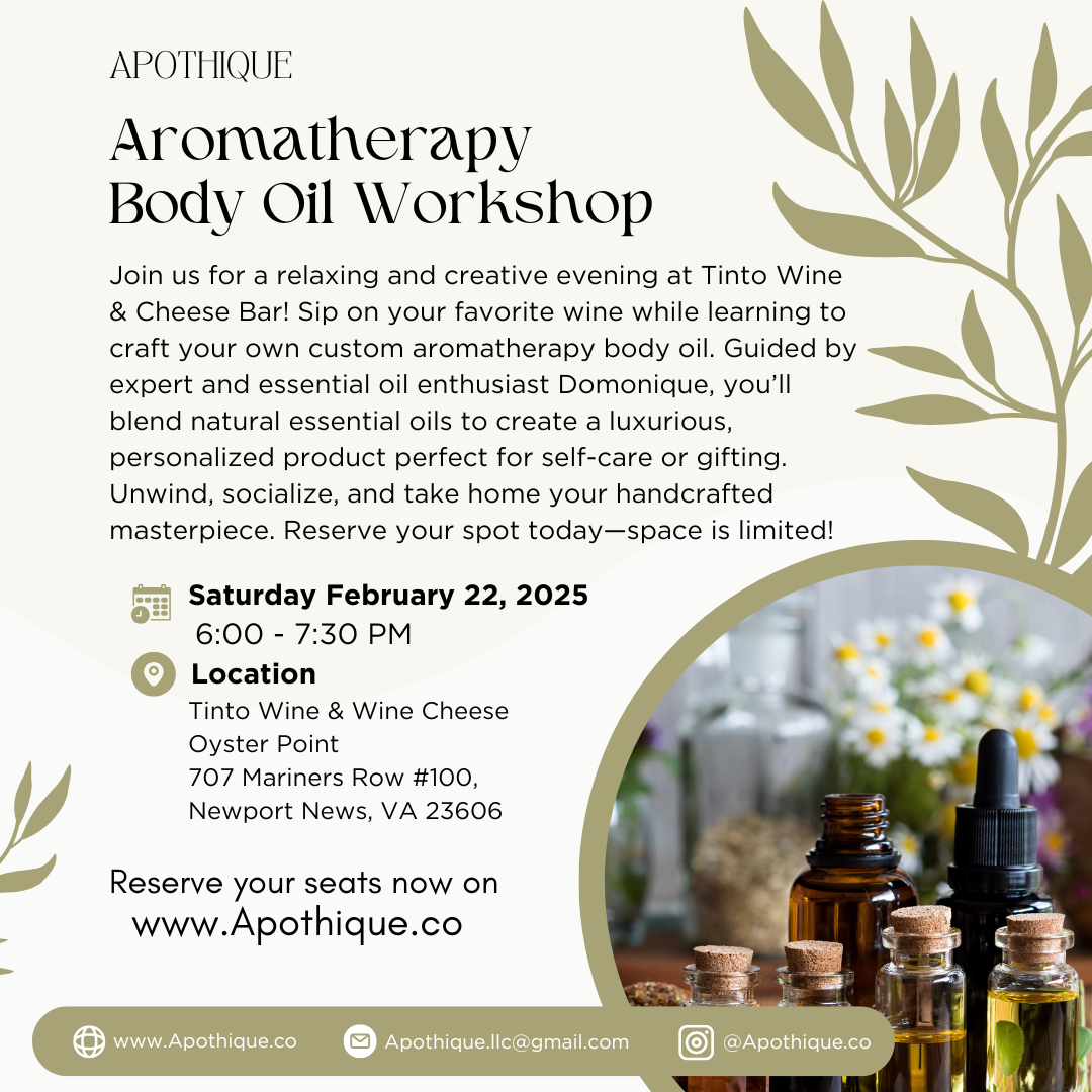 Aromatherapy Body Oil Workshop